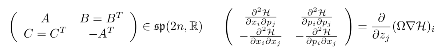 Symplectic matrix constraint equations