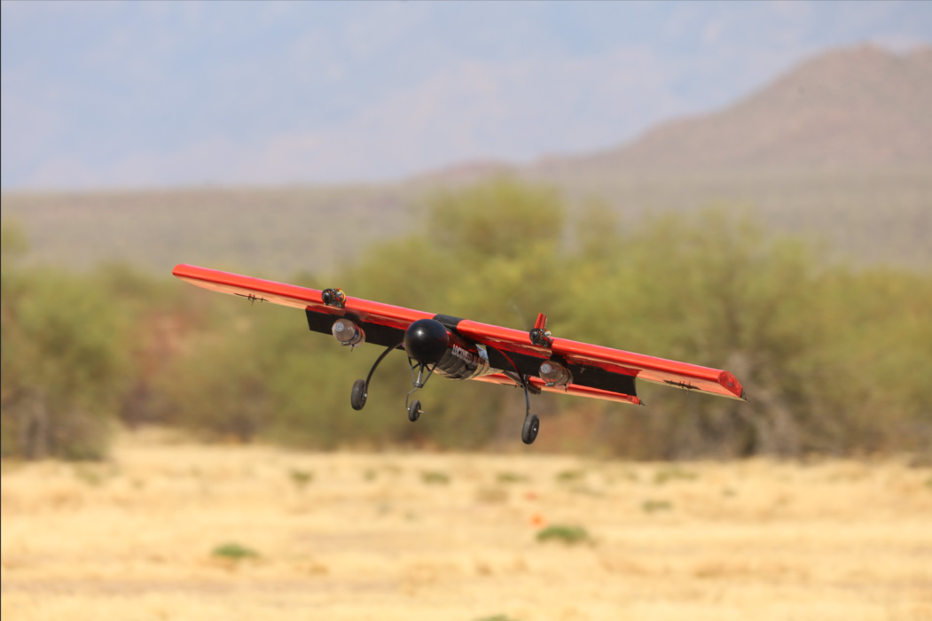 Aircraft in flight during competition